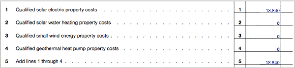 filing for a Solar Tax Credit step 1