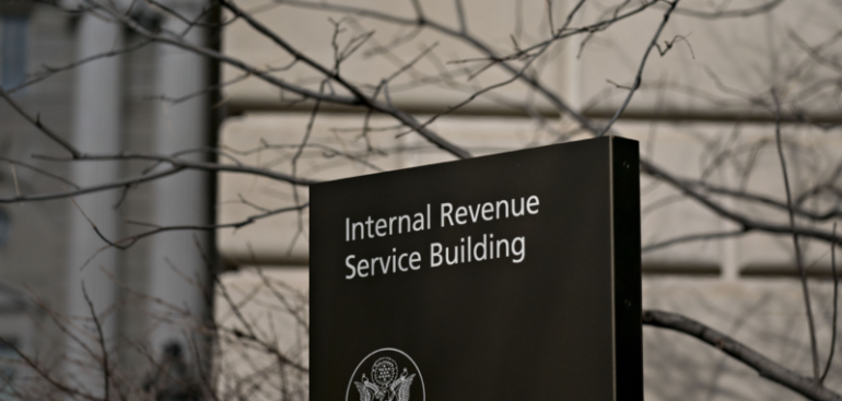 an IRS office sign