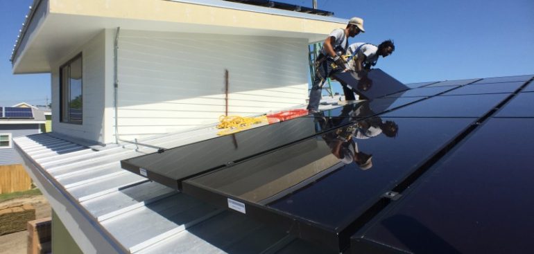 installation of residential solar panels